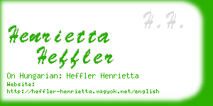 henrietta heffler business card